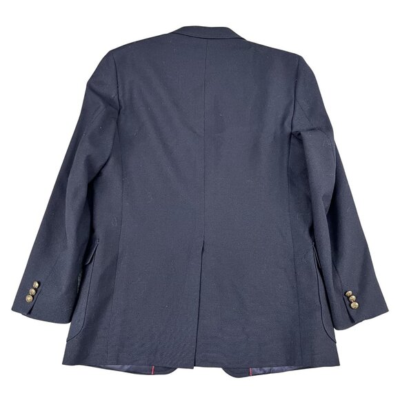 Egon Von Furstenberg 100% Wool Mens Gold Button Navy Blazer Sz 40R (READ) - Picture 2 of 5